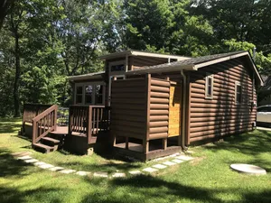 Image of Lake Erie Get-A-Way\/Log Cabin-view of lake and woods