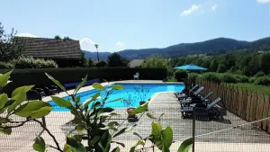 Image of Cosy chalet with breathtaking views of the pond and valley in the Vosges mountains