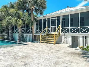 Image of Eisenhower's Retreat is a restored original Tybee beach cottage.