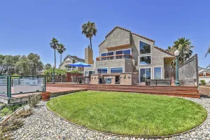 Image of Waterfront Discovery Bay Home Outdoor Bar and Dock