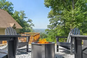 Image of Wolf Den - Airy Cabin w\/ Hot Tub & Valley Views!