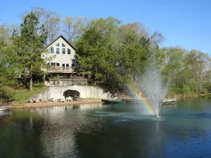 Image of Cabin w\/ Private Beach 1 mi from Carbondale, IL  and SIU  Tesla charger at cabin