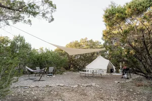 Image of Luxury bell tent with a\/c + hot tub in Canyon Lake, TX