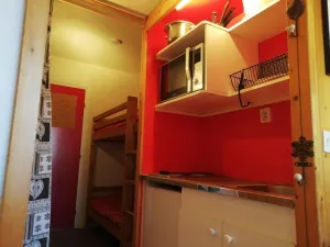 Image of 50m from resort center, 8th floor, view mountain, balcony, tv, 19m², Les Arcs