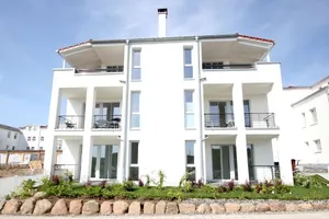 Image of Balcony, own sauna, free use of the AHOI adventure pool - Villa Antje FeWo 10