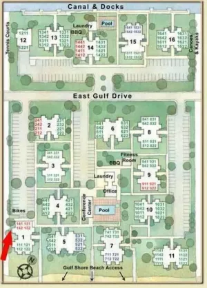 Image of Partial Beach View 1 bedroom, 1 bath at Sanibel Moorings Resort #141