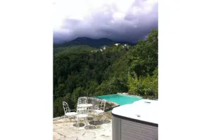 Image of Gîte overlooking two valleys, in a park with spa, swimming pool, barbecue trampoline