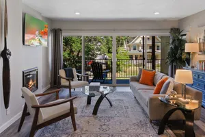Image of Modern TOP FLOOR Condo w\/ Park View + King Bed