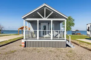 Image of Dazzling + Modern Tiny Lake Home