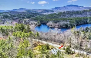 Image of Nature lovers dream. Secluded river property surrounded by forest.