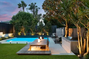 Image of Modern Beach House with swimming pool and very close to the beach