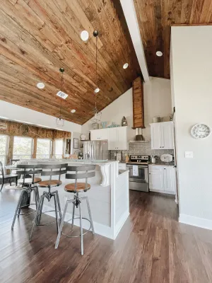Image of Lake Fork Waterfront Lakehouse with boat dock.    Beautiful and spacious!