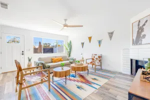 Image of Charming gem near the beach with large backyard, cornhole, fast WiFi & grill