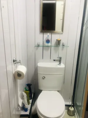 Image of Beautiful, clean, and comfortable double bedroom with natural light and en-suite