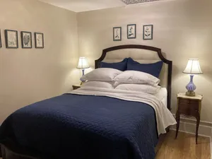 Image of Elegant Garden-Level Apt, Beautiful Marble Spa Bath, City Center! 96 Walk Score!