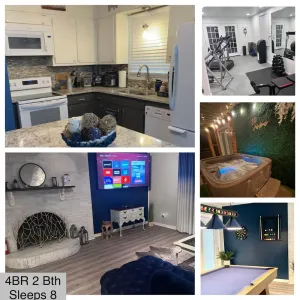 Image of Farmhouse Themed Danville Vacation Home with pool table & gym