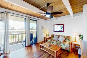 Image of Oceanfront condo with shared pool, hot tub, beach access & private balcony