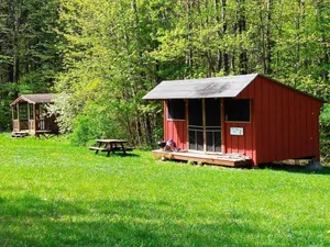 Image of Red Eft Rustic Camping Cabin at Camp Earth Connection