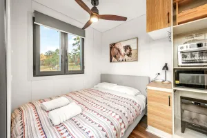 Image of QB, 1bath Tiny Home With Mountain View - \"redbird\"