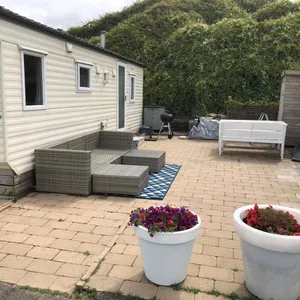 Image of Beautiful mobile home close to the beach and the sea.