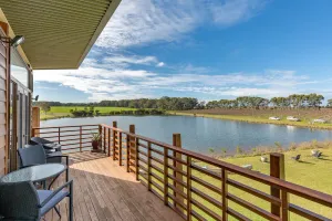 Image of Situated on a 145 acre farm\/vineyard property with a picturesque lake and views