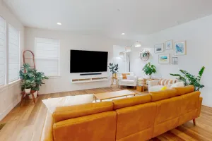 Image of Bright modern dog-friendly home with mountain view, fenced yard & gas grill