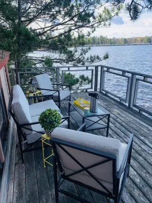 Image of Lake House 100 yards off snowmobile trail #8.