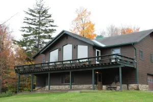 Image of ADK Camp Cardinal -Serene Adirondack Luxury Cabin- Hot Tub