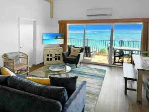 Image of Recently Updated Beachfront Oceanfront Condo! Walk to Old Town Kapa'a