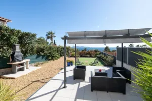 Image of Front of see marvellous villa terrace barbecue, la californie varoise