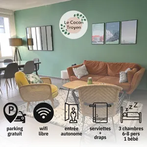 Image of Le Cocon Troyen - Appartement 3 chambres avec 2 parkings, idéal familles et pros