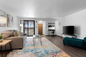 Image of Bright + Spacious Apartment with King Bed and Workspace