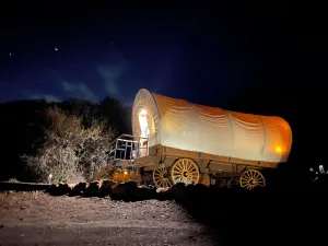 Image of Luxury Covered Wagon in Santa Monica Mountains close to Malibu  w\/ King Bed