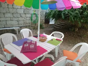 Image of Granite traditional house with big raised and shaded garden - Porto Vecchio