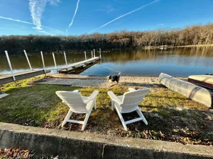 Image of YOUR DREAM GETAWAY 220’ WATERFRONT BEACH HOUSE ROCK RIVER WI FP POOL PIER KAYAKS