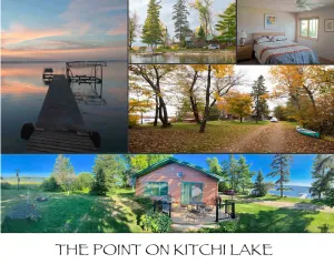Image of The Point- Between 2 shores, sunrise\/set views, sand beach, canoe,15 acres, cozy