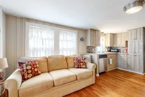 Image of Comfortable home steps from beach with deck, grill, & washer\/dryer