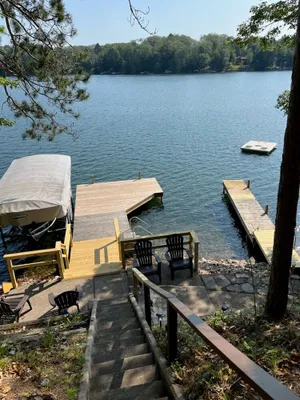 Image of Northern Wisconsin Waterfront Cabin Lake Ellwood Spread Eagle WI