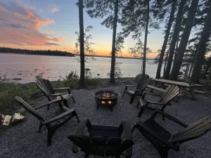 Image of Bar Harbor Oceanfront Log Cabin 10 min to Acadia National Park