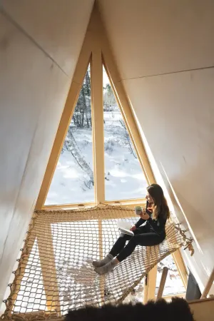 Image of Lake Superior A-Frame w\/ Sauna-Near GM + Dog Friendly. 1min Walk to Beach.