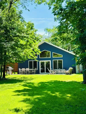 Image of Private Cabin on Dead Lake-14 acres, dog friendly, hard sand beach, comfy beds