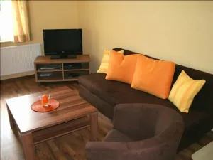 Image of Ferienwohnung Ringelblume, 2 Personen, 48 m², Dusche\/WC, Flat-TV, 1 Schlafzimmer, Balkon, Internet, Nichtraucher