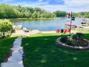 Image of Authentic Log Cabin on Beautiful Silver Lake-Pet Friendly