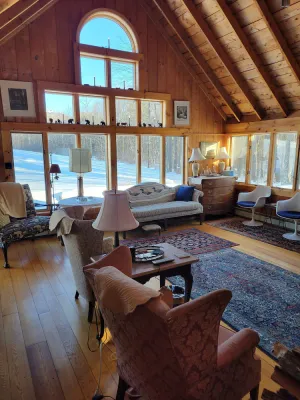 Image of Secluded chalet on 50 acres at base of Mt Monadnock, near lakes -TESLA charger