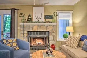 Image of Hike, Fish & Boat: Lake Harmony Retreat w\/ Deck
