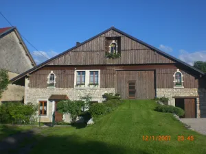 Image of old renovated Comtoise farm in La Chenalotte, a village 20 km from Switzerland