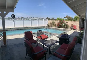 Image of Private 4+ 2.5 near shops & restaurants with a pool & spa!