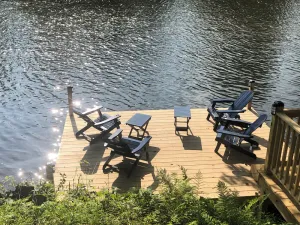 Image of New ! Waterfront Oasis with deck over the River