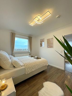 Image of Stylish apartment with balcony, water view and Netflix