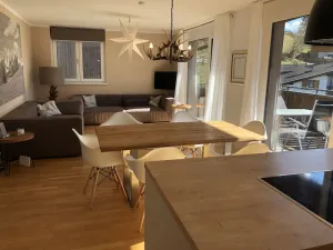 Image of Sunny, modern mountain apartment with large balcony facing south-west centrally
